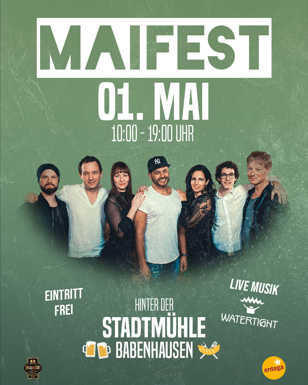 Maifest 2026 Babenhausen – 1. Mai, 10 bis 19 Uhr, Live Musik mit Watertight, Eintritt frei